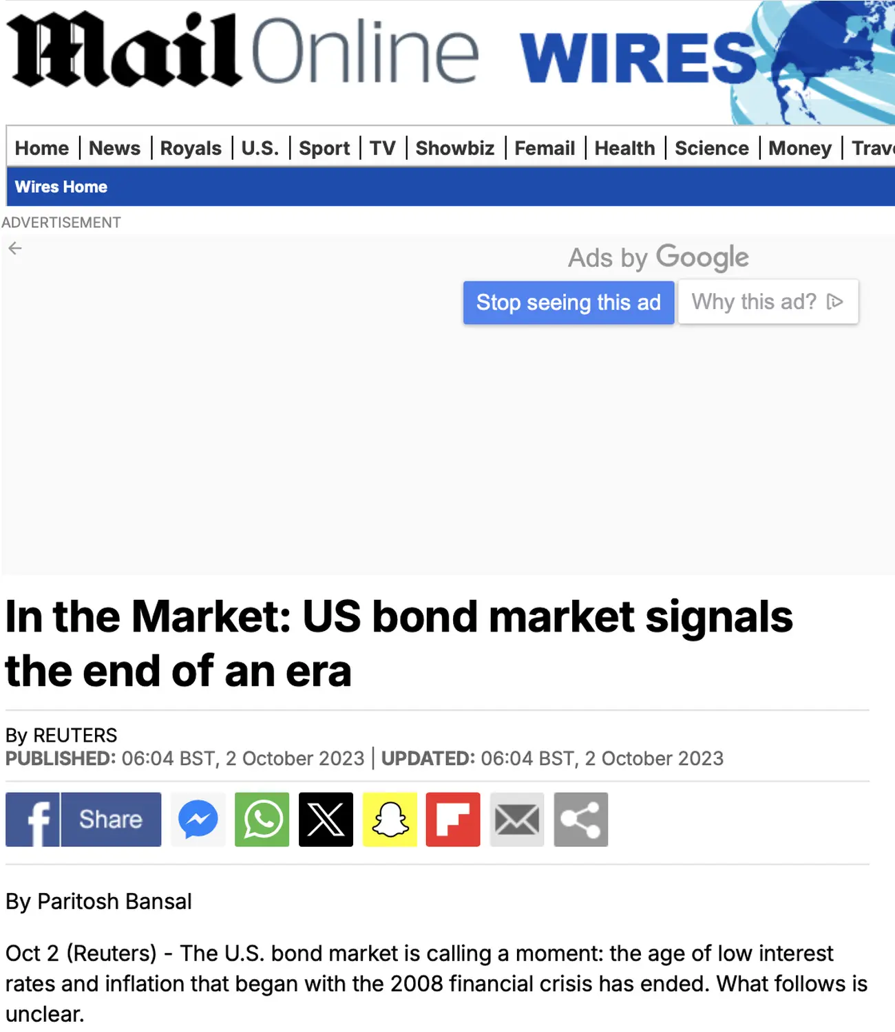 Media news flash