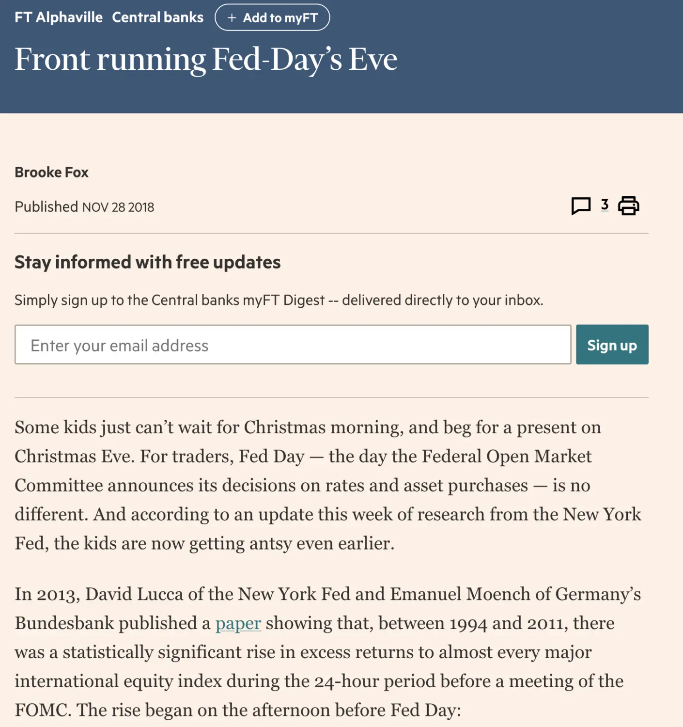 Media news flash