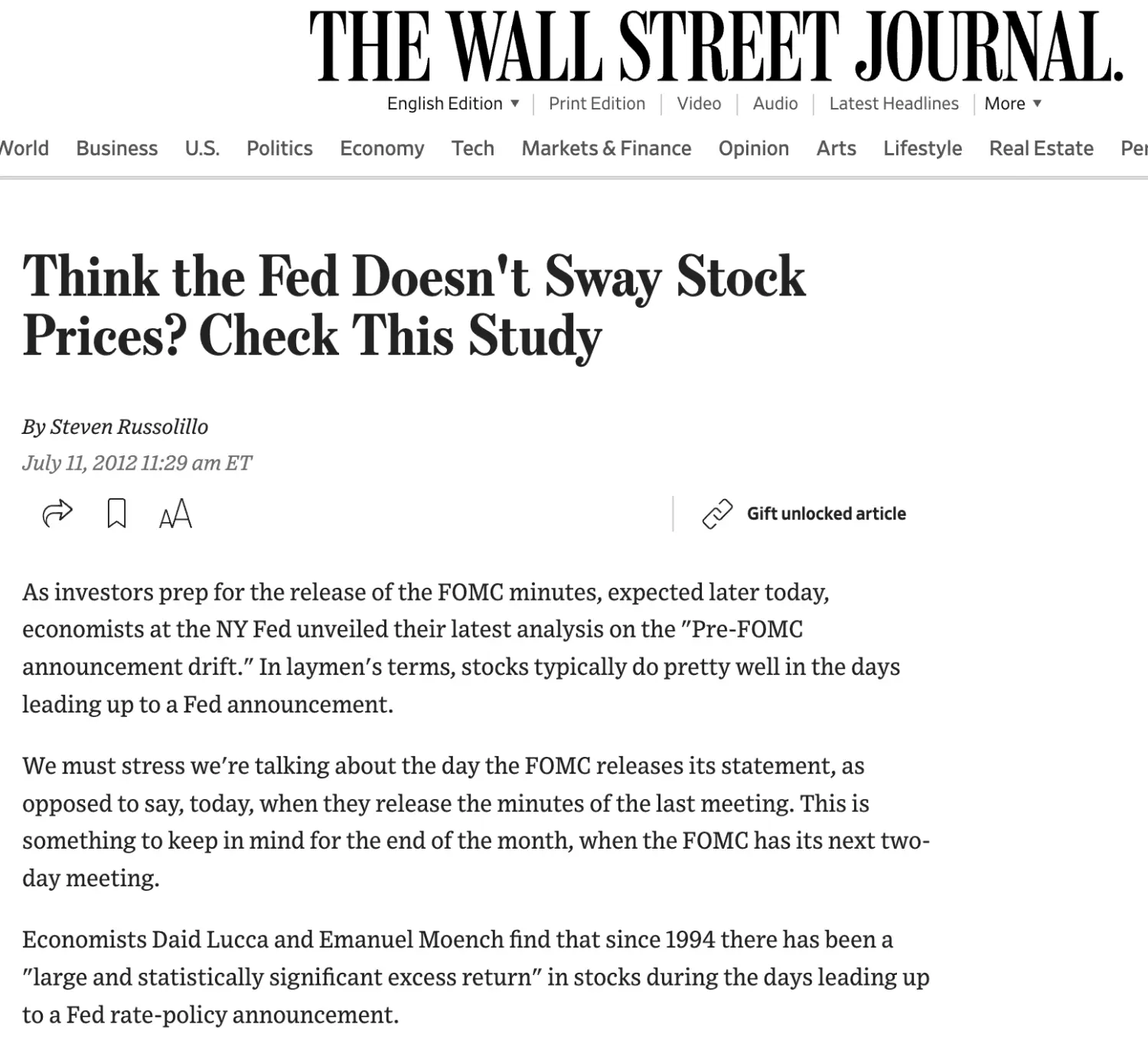 Media news flash